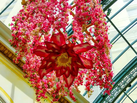 Las Vegas, United States of America - May 05, 2016: The Japanese flowering garden at luxury hotel Bellagio at Las Vegas, United States of America