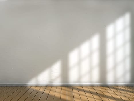 Room with sun light illuminating from a window