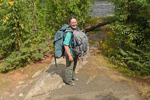On a Wilderness Portage in Quetico Provincial Park in Ontario