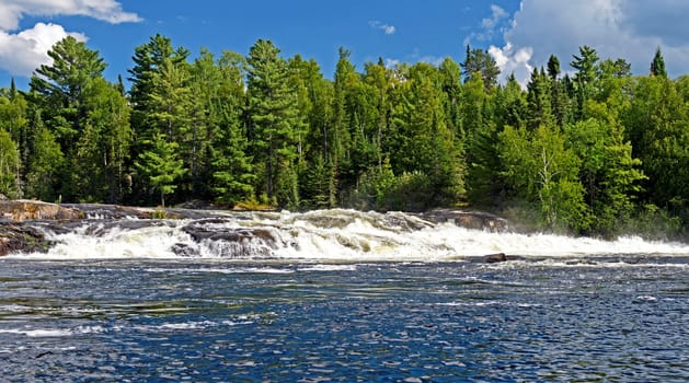 Bald Rock Falls in the North Country of Quetico Provincial Park in Ontario