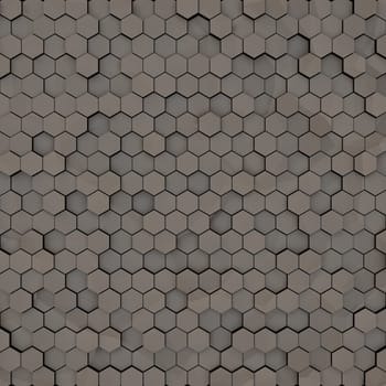The 3d rendering colorful hexagon pattern with nice color
