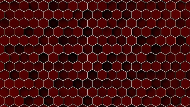 The 3d rendering colorful hexagon pattern with nice color