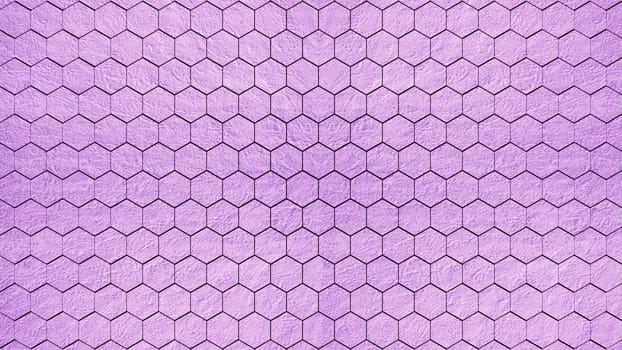 The 3d rendering colorful hexagon pattern with nice color