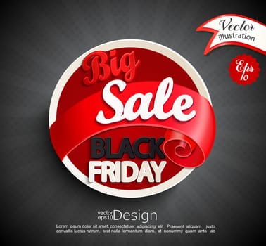 Big sale - Black Friday inscription design template. Black Friday banner. Vector illustration