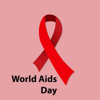 1st December, World Aids Day concept with stylish text on red background.