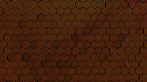 The 3d rendering colorful hexagon pattern with nice color