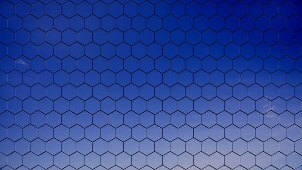 The 3d rendering colorful hexagon pattern with nice color