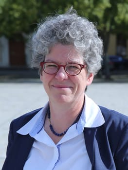 Anne-Marie Keding (CDU) Minister of Justice of the State of Saxony-Anhalt at the demonstration "Defending the Action Programme Together"" on 30.09.2016 on Magdeburg Cathedral Square"