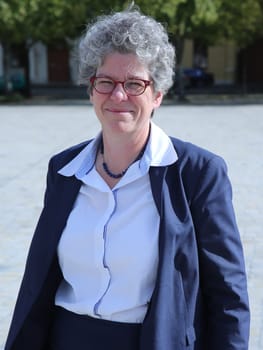 Anne-Marie Keding (CDU) Minister of Justice of the State of Saxony-Anhalt at the demonstration "Defending the Action Programme Together"" on 30.09.2016 on Magdeburg Cathedral Square"