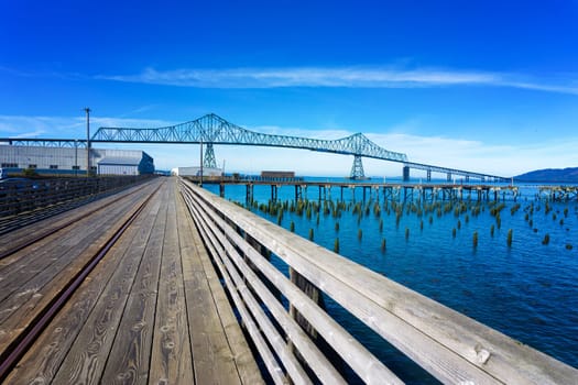 View of the Astoria Megler connecting Oregon to Washington