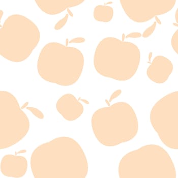 Seamless background with apples. Vector illustration.