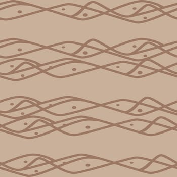Seamless horizontal lines pattern in brown colors. Good for textile, package or other decoration.