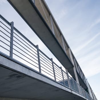 a modern bridge in berlin near bundestag