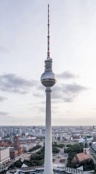 televison tower berlin sunset