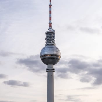 tv tower berlin in sunset light