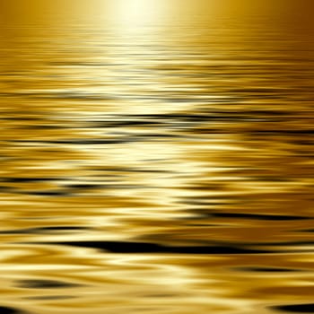 ocean with golden water and sunlight