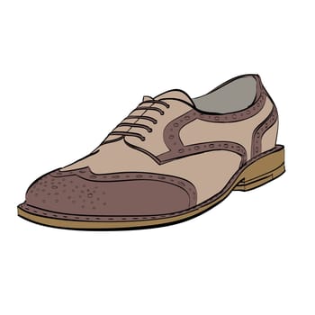 summer shoes isolated on white background, color vector illustration isolated