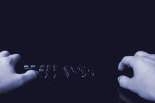 hacker on keybord (illegal download)
