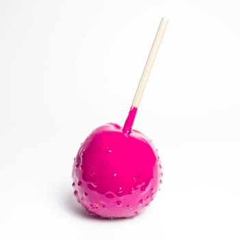 toffee apple pink on white background (isolated)