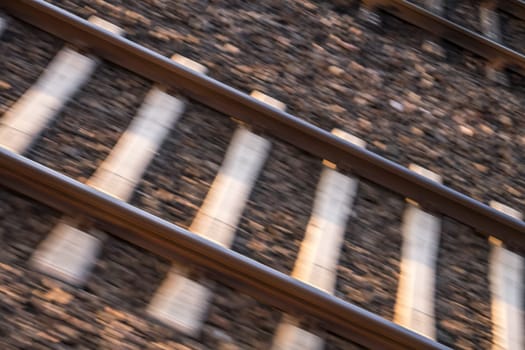 rails top view while driving