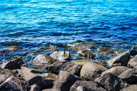 blue water at the coast