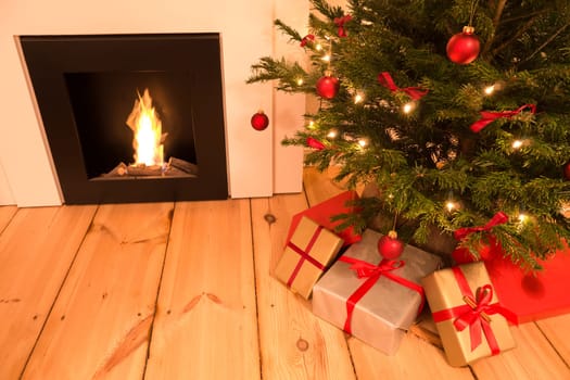 christmas tree and chimney on timber piling