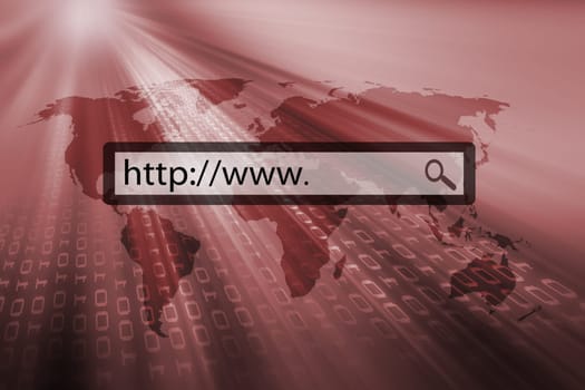 http://www. in the search bar of a browser (red brown background)