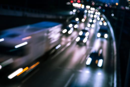 cars on a highway (bokeh effect)