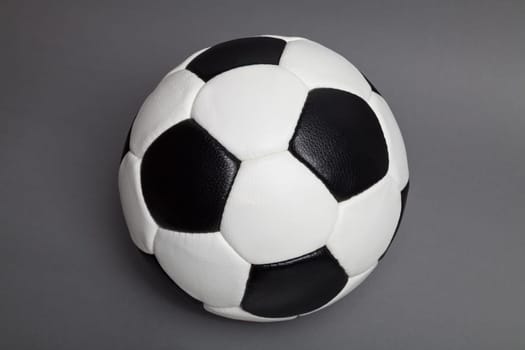 soccer ball isolated, on grey background