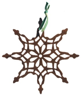 Christmas tree decoration against a white background.