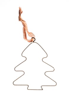 Christmas tree decoration against a white background.