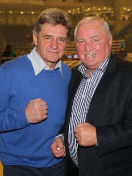 Georg Bramowski and Ulli Wegner (both Team Sauerland) as guests of honour at the SES BoxIng Gala on 12.11.16 in the GETEC Arena Magdeburg