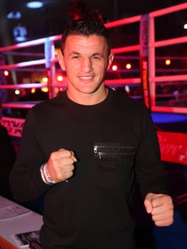 Super middleweight boxer Robin Krasniqi (SES-Boxing) as a guest at the SES-Box-Gala on 12.11.16 in the GETEC Arena Magdeburg