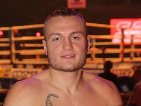 Half-heavyweight boxer Adam Dein (SES Boxing) after his fight at the SES Boxing Gala on 12.11.2016 in the GETEC Arena Magdeburg