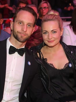 Canoe Olympic Champion 2008 Andreas Ihle (SC Magdeburg) with girlfriend Marie Guests of Honour at the SES Boxing Gala on 12.11.2016 in the GETEC Arena Magdeburg