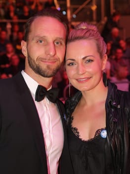 Canoe Olympic Champion 2008 Andreas Ihle (SC Magdeburg) with girlfriend Marie Guests of Honour at the SES Boxing Gala on 12.11.2016 in the GETEC Arena Magdeburg