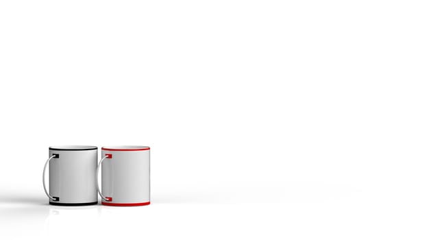 The 3d rendering cup with nice background color