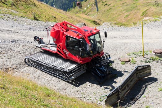 snowcat, a machine for snow removal, preparation ski trails