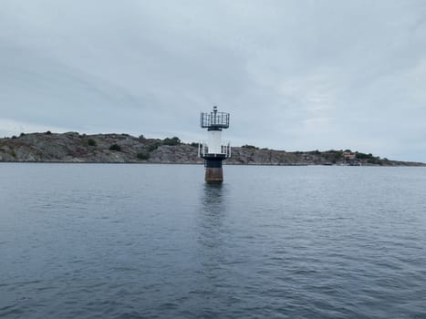 little lighthouse on sweden westcoast help for the boat to come right