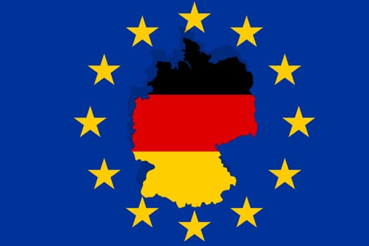 european country germany on euro background