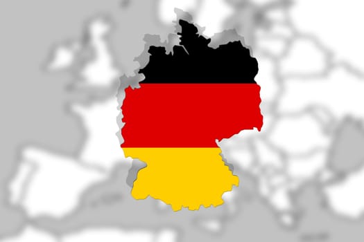 european country germany with natiolan flag on europe background