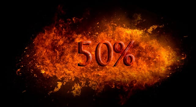 fire flame explosion on black background