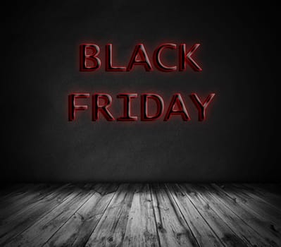 black wall and wooden floor interior background