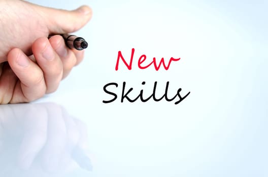 New skills text concept isolated over white background