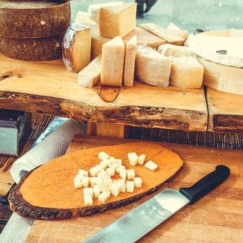 cheese shop.  Cheese At Farmers Food Market.