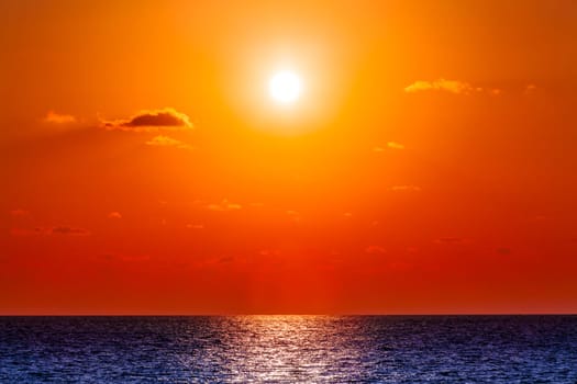 Beautiful sunset. Amazing summer sunset. sea sunset. sunset and sea.