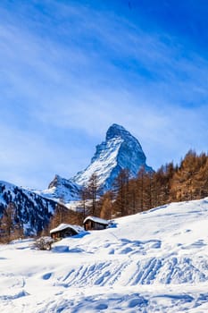 View of Matterhorn mountain. Matterhorn, Zermatt, Switzerland