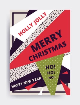 Merry christmas New Year design, eye catching banner template. Bright colorful vector illustrations for greeting card, posters, print, mobile phoned designs, ads, promotional material Yellow Pink Blue