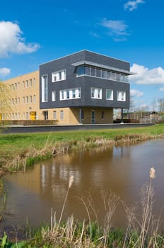 exterior of a modern office building in the netherlands