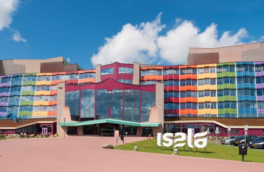 ZWOLLE, NETHERLANDS - APRIL 4, 2016: Colorful entrance of the Isala hospital. It is the largest non academic hospital in the netherlands with over 1,100 beds